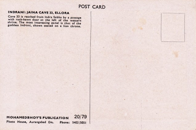 goddess-indrani-jain-cave-33-ellora-jainism-postcardback