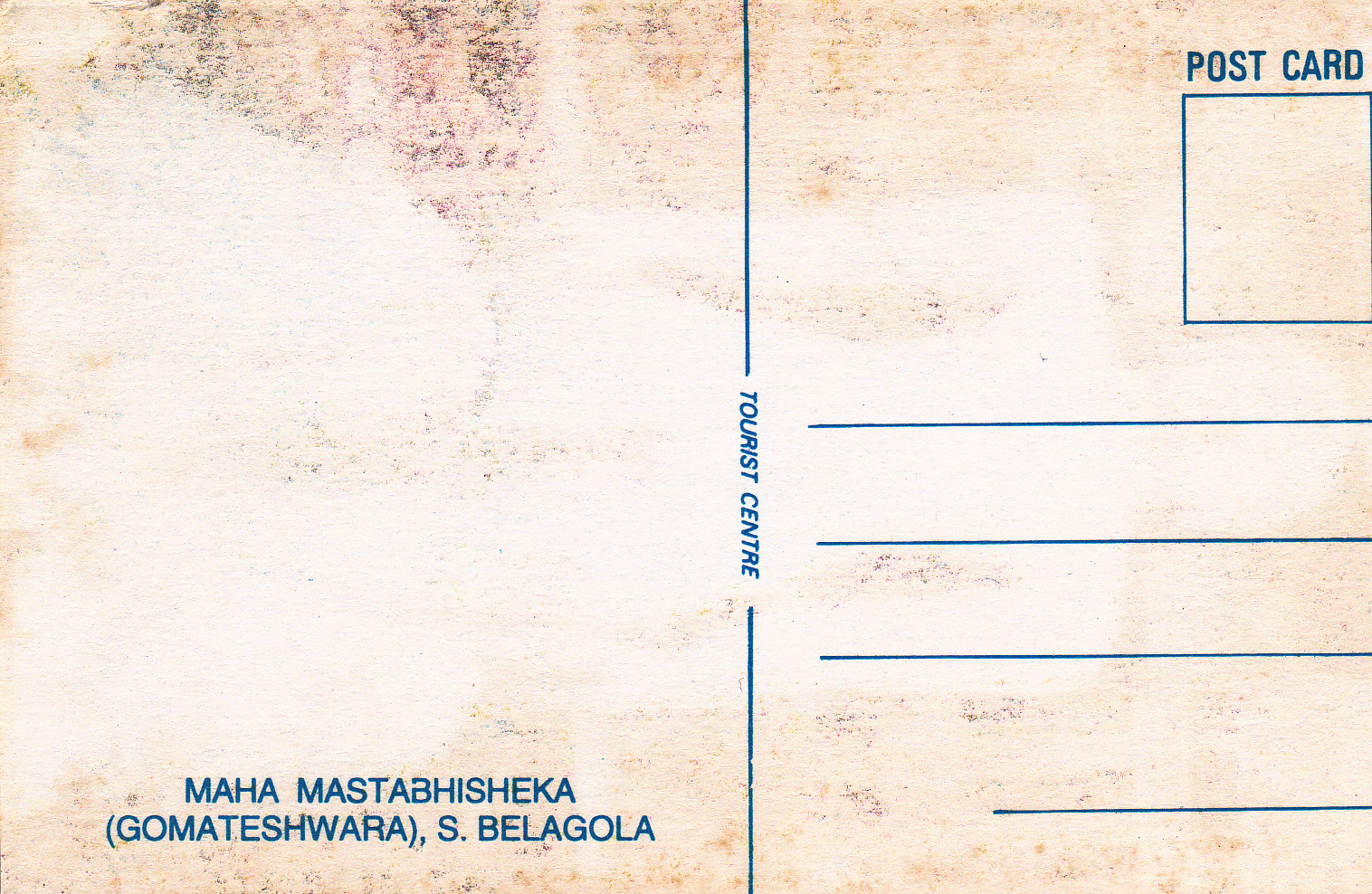 Gomateshwara Maha Mastabhisheka Sravana Belgola Jainism Postcardback