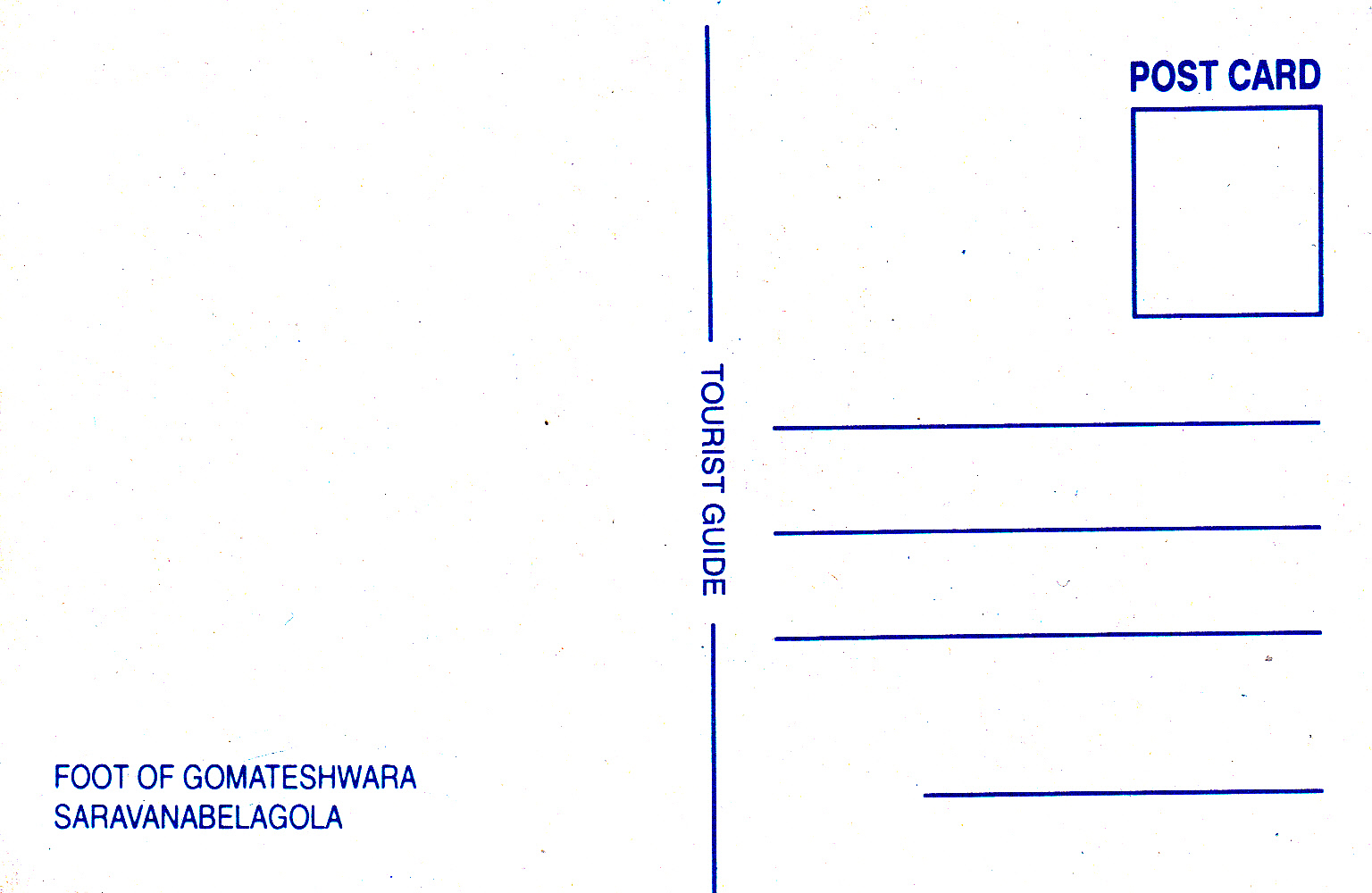 Gomateshwara Mastakabhishekha Sravana Belgola Jainism Postcard2back