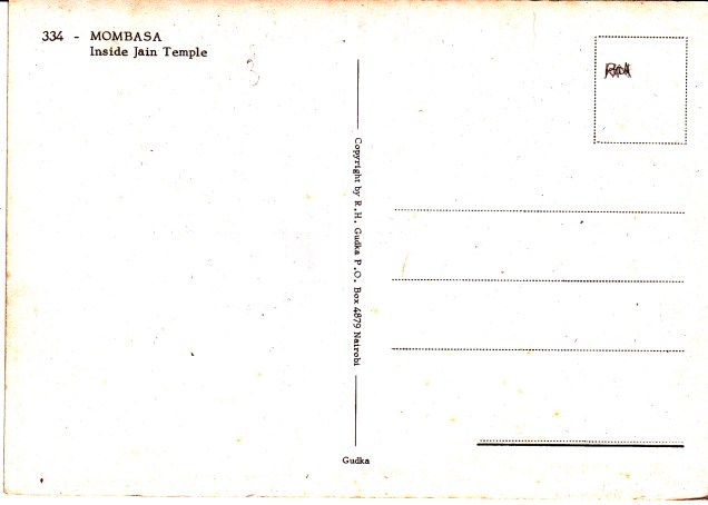 Interior Jain Temple Mombasa Kenyaback