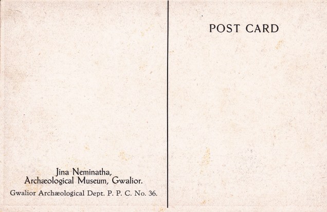 Jina Neminatha Gwalior Museum Jainism Postcardback