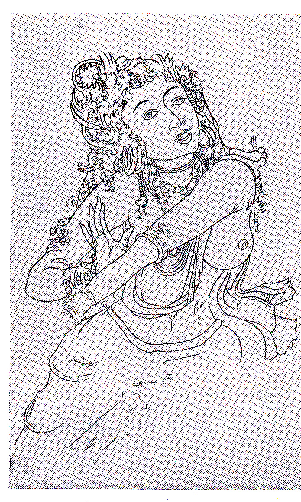 Sittannavasal Jain cave decorative painting Jainism Postcardb