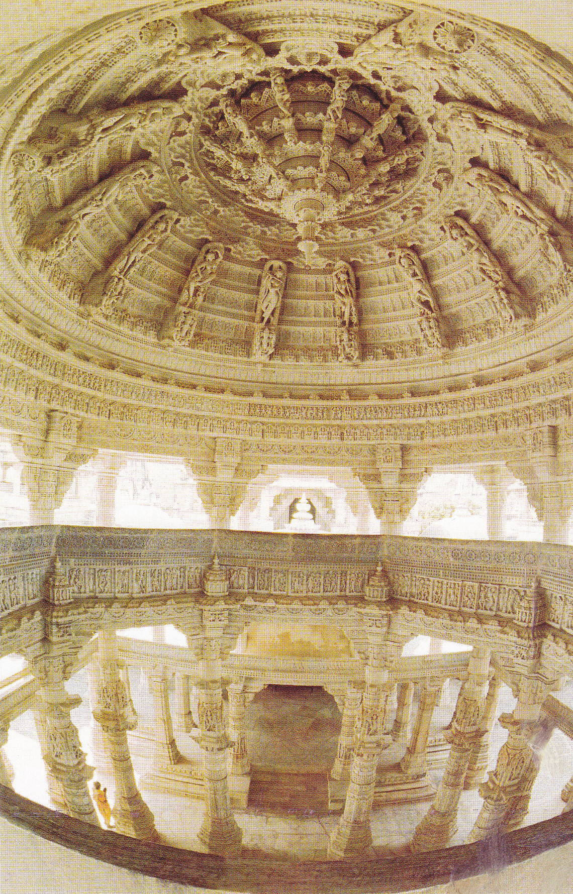 Ranakpur Jain Temple Megh Mandap Carved Ceiling with Goddesses