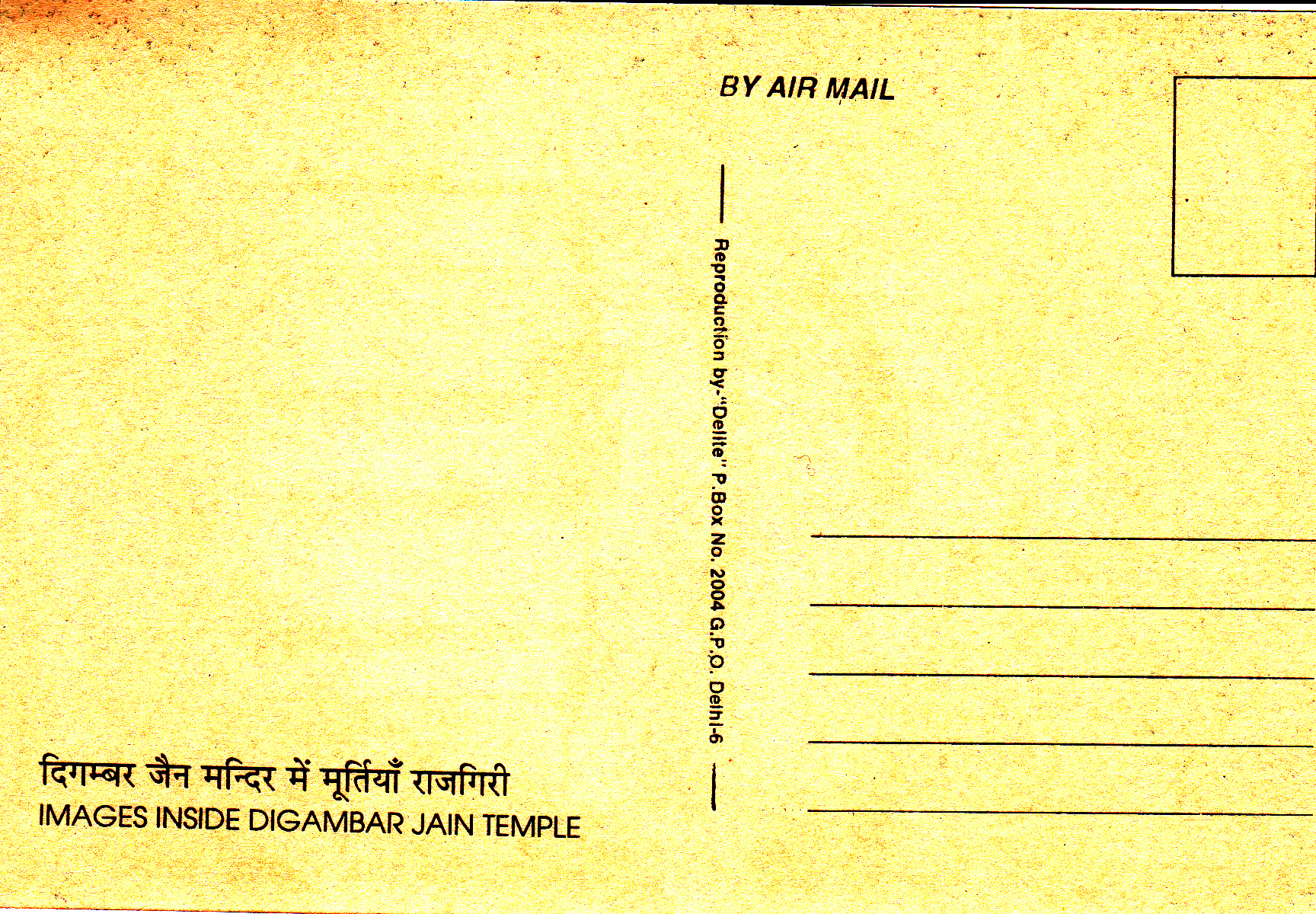 Jina Images Murti in Digambar Temple Rajgirback