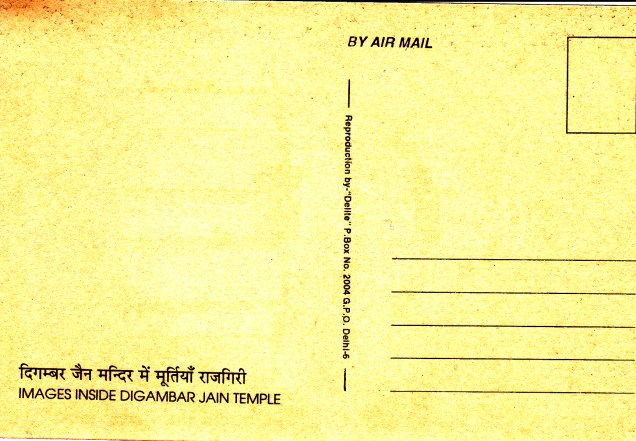 Jina Images Murti in Digambar Temple Rajgirback